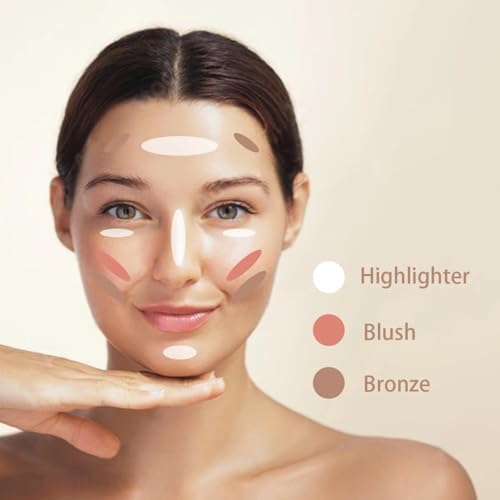 3-in-1 Blush Highlight Bronze Baked Powder Palette - Contour Kit