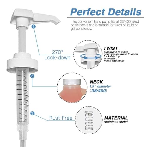 Amorix 4 Pack Gallon Jug Pump Dispenser 38-400 White