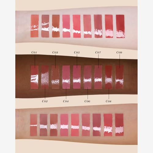 Flower Knows Butterfly Cloud Collar Glossy Lipstick,Hydrating Solid Lip Gloss,Moisturizing Pink Tinted Lip Balm,Long Lasting Lip Gloss in Balm for Girls&Women,(C05 Peach Blossom)