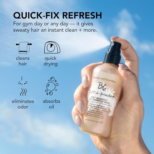 Bumble and bumble. Pr?t-?-powder Post Workout Non-Aerosol Dry Shampoo Hair Mist | Cleanses Sweaty Hair + Eliminates Odor | Curly, Wavy, Straight