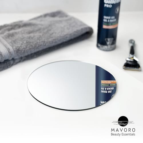 7" Round Shower Shaving Mirror | Acrylic | 3M Adhesive | Anti-Fog