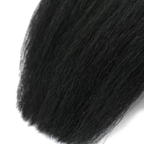 24-Inch Yaki Straight Human Hair Bundles #1B - WuvuSnm