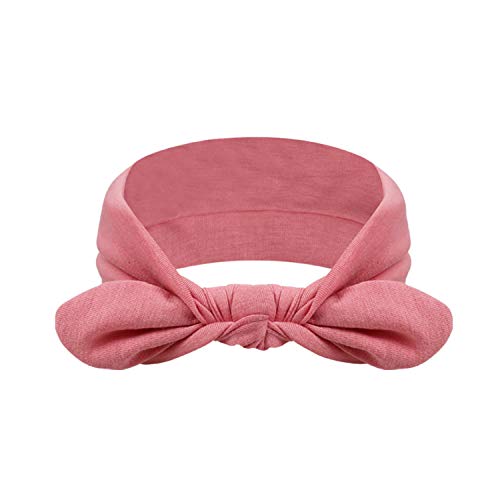 AQOKKA 8 Pack Women's Knotted Rabbit Ear Headbands - Elastic Hair Bands for Daily Wear