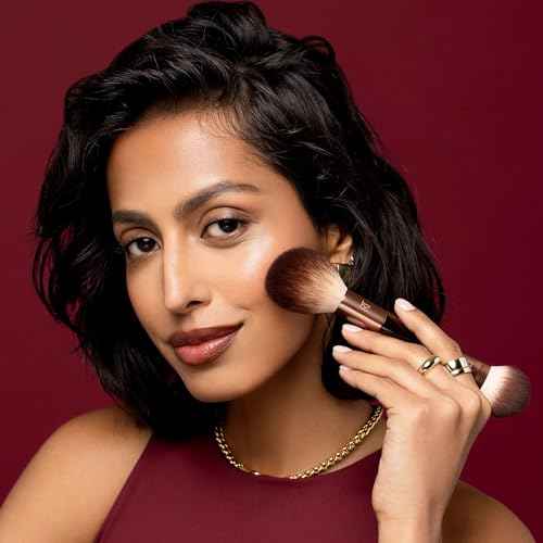 Real Techniques Cherry On Top It¡¯s All Blush Brush, Dual-Ended & Multipurpose Makeup Brush for, Powder, Liquid & Cream Blush, Synthetic Bristles, Vegan & Cruelty-Free Face Brush, 1 Count