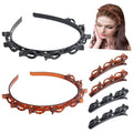 Braided Hair Clips & Headband Set - 6 Piece Styling Accessories