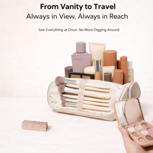 APT 1101 Standing Makeup Bag – Foldable Travel Organizer