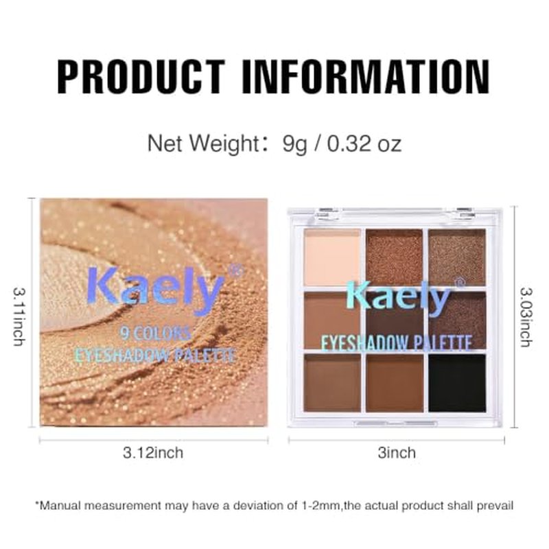 CAKAILA 9-Color Eyeshadow Palette - Natural & Long-Lasting Shades