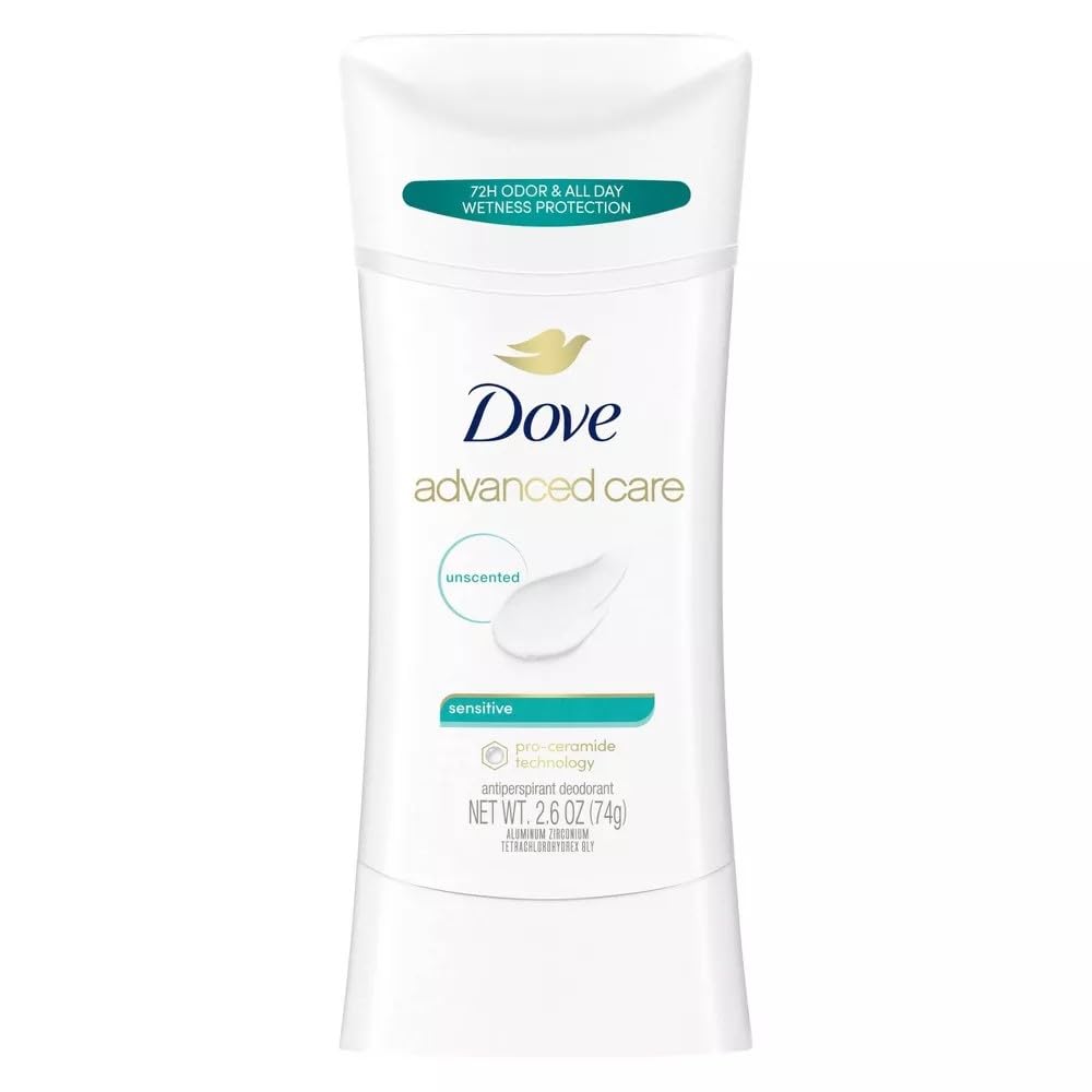 Dove Deodorant 2.6 Ounce Adv Care Anti-Perspirant Sensitive (76ml) (6 Pack)