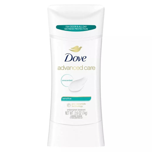 Dove Deodorant 2.6 Ounce Adv Care Anti-Perspirant Sensitive (76ml) (6 Pack)