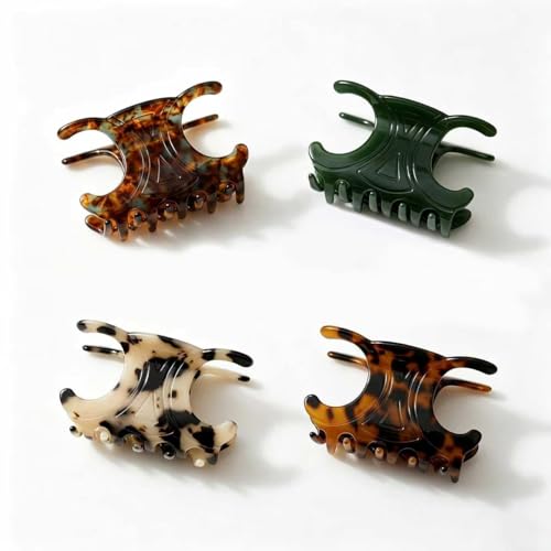 4-Piece Claw Hair Clips Set for Women - Thin to Thick Hair