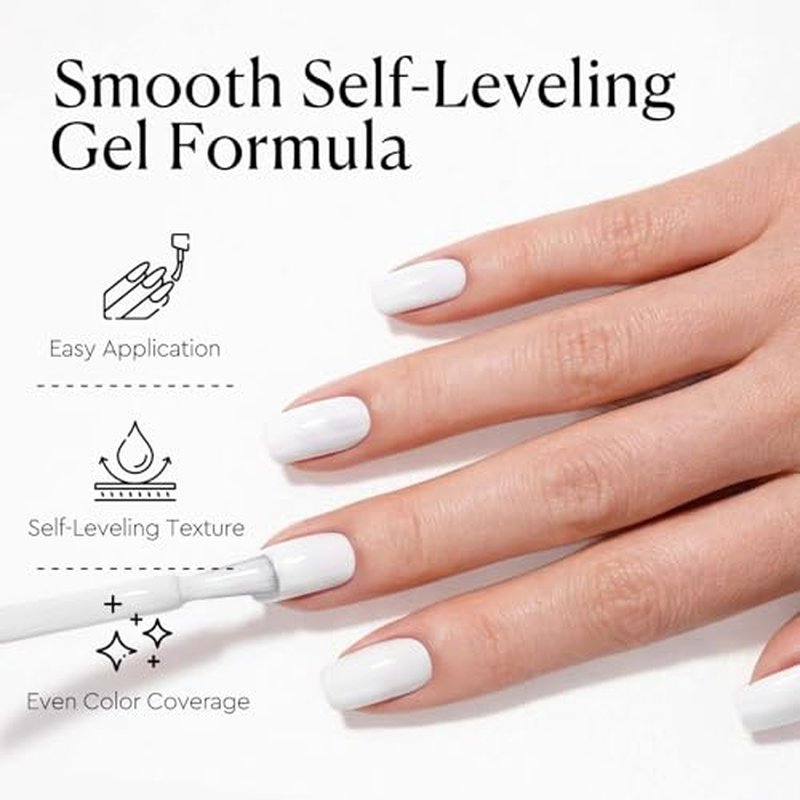 AZUREBEAUTY White Gel Nail Polish 18ML - UV/LED Soak Off