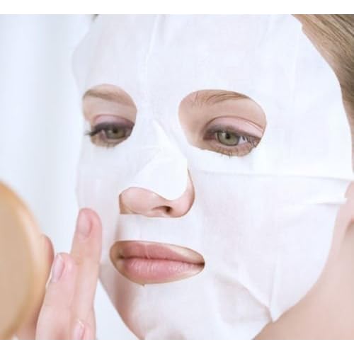 100 Pcs DIY White Color Natural Spa Skin Care Skin Fiber Paper Pre-cut Facial Paper Sheet Facial Mask