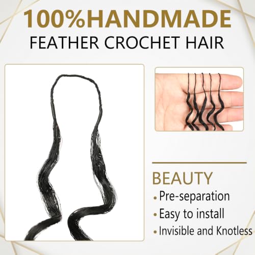 14 Inch Deep Wave Crochet Braids Hair Extensions, 120g