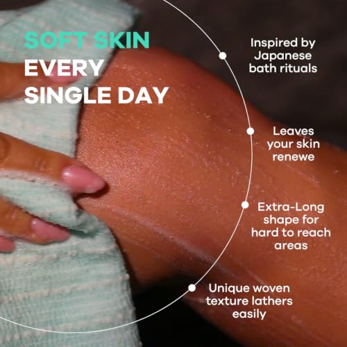 Dermasuri Exfoliating Washcloth - Japanese Body Scrubber