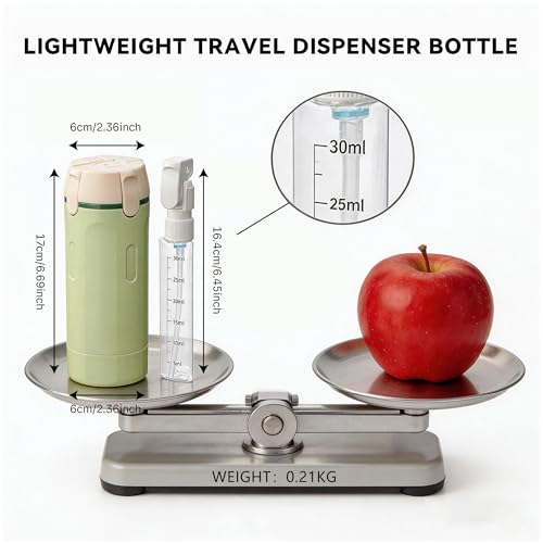 4-Pack 30ML Travel Pump Bottles, TSA Approved Leak-Proof