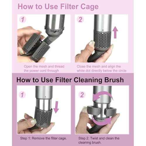 Outer Filter Cage Cover Replacement and Cleaning Brush for Dyson Airwrap HS01 HS05 Strainer Magnetic Filter Cover Part no. 969758-06 NO.969760-01