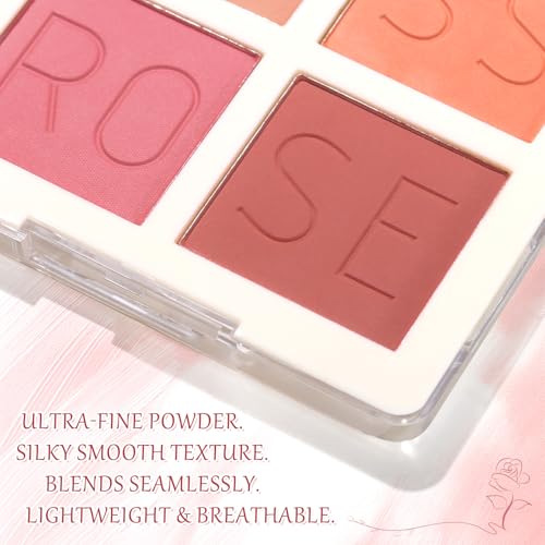4-Color Matte Blush Palette - Highly Pigmented & Waterproof