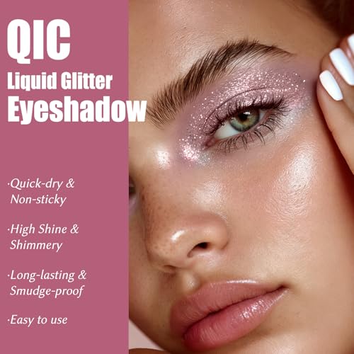 QIC Liquid Glitter Eyeshadow - Pink Crystal Shimmer