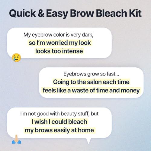 COSNORI Easy Brow Tone Changer ? Gentle Lightening Formula for Soft, Natural Look ? Brow Bleach Kit, Easy At-Home Application, Quick Results in 2?3 Minutes, 5 Applications