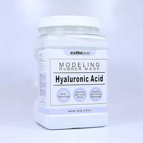 Peel Off Type Modeling Rubber Mask Powder Jar for Facial Skin Care Treatment (30oz) 850g, Measuring Spoon Included (30oz, 105.Hyaluronic Acid)