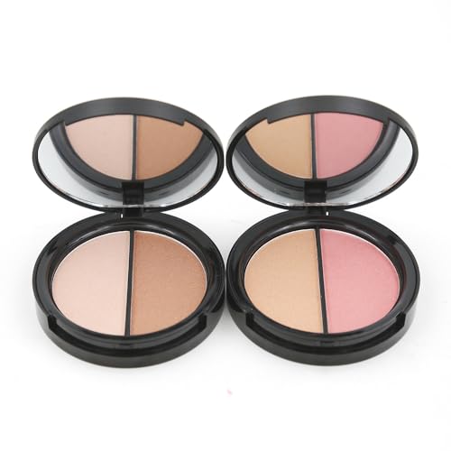 Metallic Shimmer Highlighter Powder - Chrome Effect Dual Shade