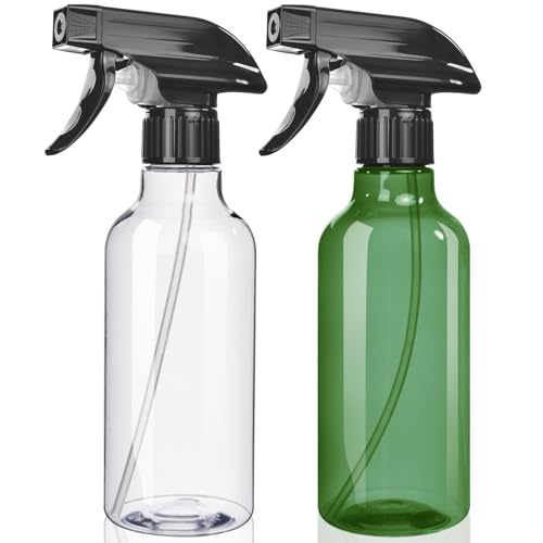 Heavy-Duty Spray Bottles 2-Pack - 10 Oz Mist & Stream Nozzle