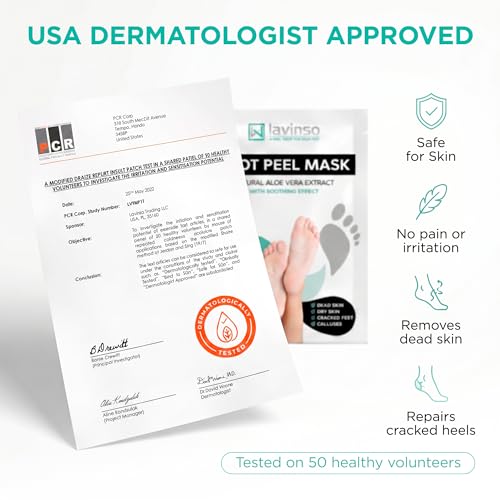 Lavinso Foot Peel Mask 2-Pack – Exfoliating Callus & Dead Skin Remover