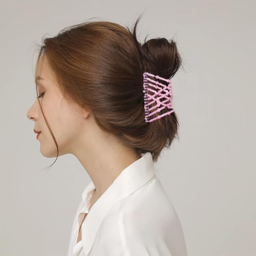 Magic Hair Comb 5-Pack Elastic Double Comb Hair Clips