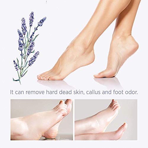 BEALUZ Lavender Exfoliating Foot Peel Mask Booties for Calluses (2 Pairs)