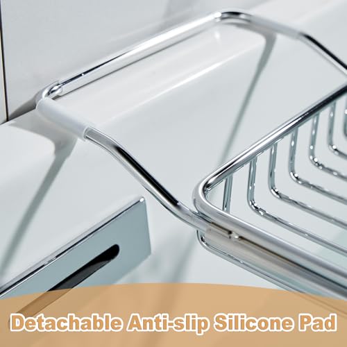 Stainless Steel Expandable Bathtub Caddy Tray