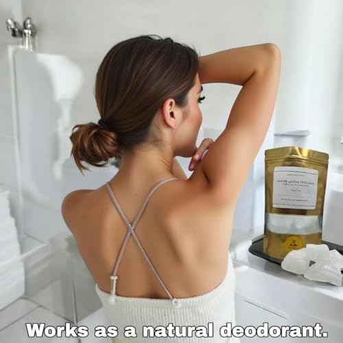 PACHAMAMA ESSENTIALS Alum Stone Natural - White Alum Crystal Rock - Piedra De Alumbre Natural - Natural Deodorant & Antiperspirant, Clear (8 oz)