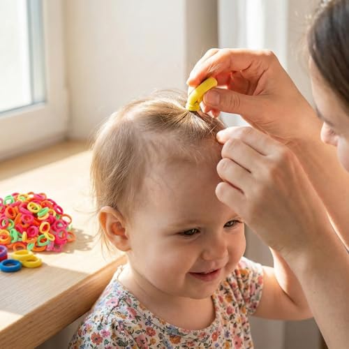 500Pcs Baby Hair Ties Elastic Cotton Ponytail Holders