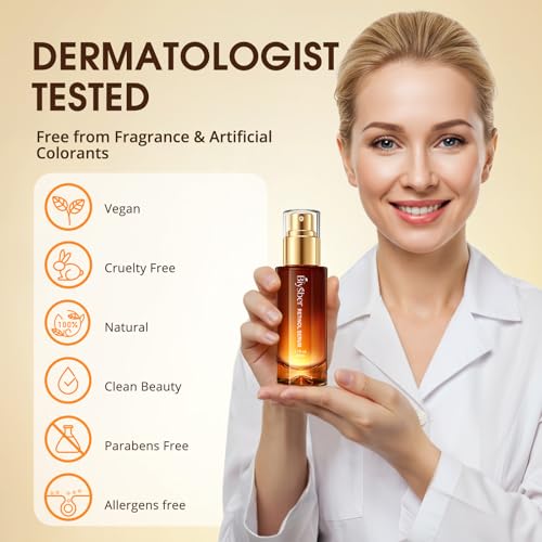 Retinol Collagen Serum for Face: Anti Aging &Anti Wrinkle Repair Peptide Serum with Hyaluronic Acid to Boost Hydration- Day/Night Facial Firming Neck Plump Skin Care for Women/Men(1.70 Fl Oz)