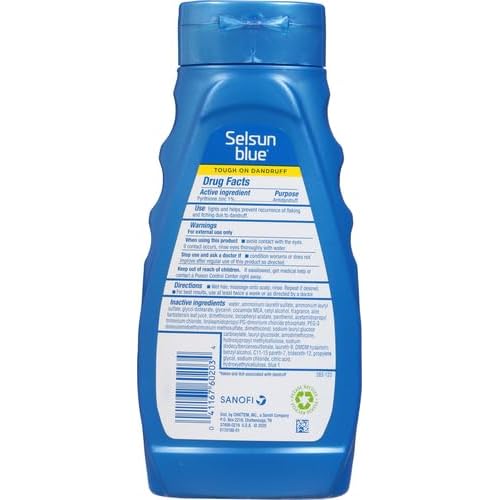 Selsun Blue Shampoo, 11 fl. oz., Itchy Dry Scalp | Anti-Dandruff | Extra-Hydrating Formula | Pyrithione Zinc 1% | Pack of 2