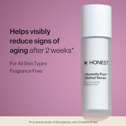 Honest Beauty Deep Hydration Face Cream + Vegan Nightly Retinyl Serum Bundle | Exfoliate + Hydrate | Gentle for Sensitive Skin | 1.7 fl oz, 1 fl oz