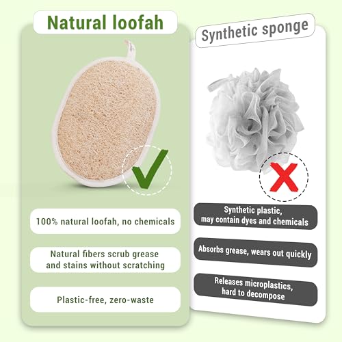 Vietnamese Loofah Exfoliating Scrubber Pads - 2 Pack