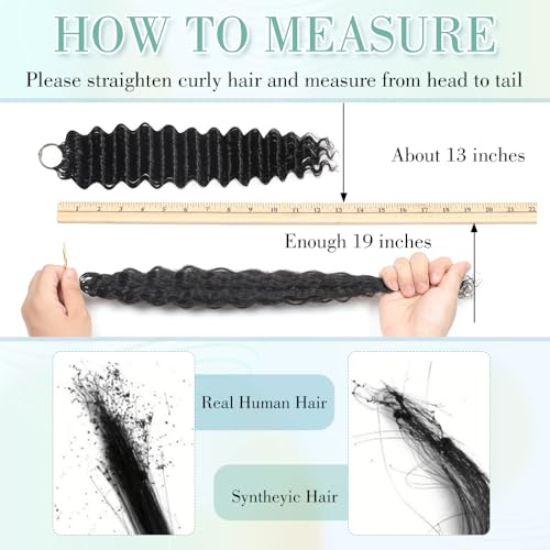 Deep Wave Crochet Hair 20 Inch Human Hair Extensions 200g