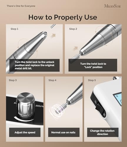 MelodySusie Scamander Rechargeable Nail Drill 30000RPM
