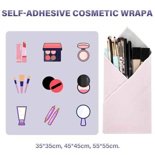 Walking Way Self-Adhesive Magic Cloth Makeup Bag, Portable Protective Cosmetic Pouch, Camera Lens Wrap, Stylish Travel Organizer for Beauty Essentials, Travel, Gifts & Daily Use
