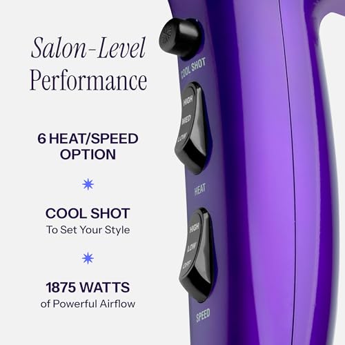 Hot Tools Pro Artist 1875W Ionic Hair Dryer | Fast Drying, 6 Heat Settings