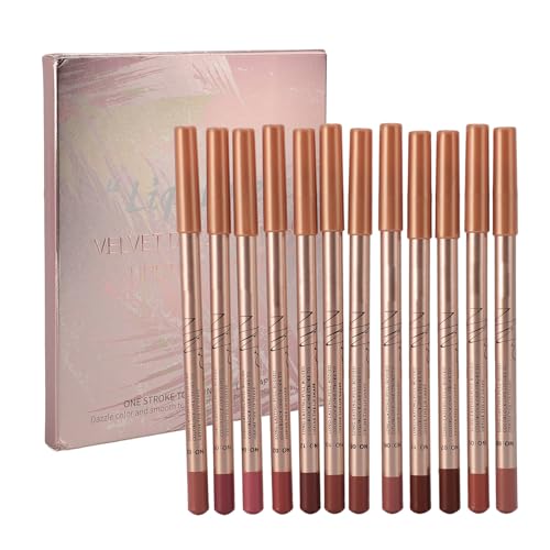 12-Piece Lipliner Pencil Set with 3mm Fine Tip