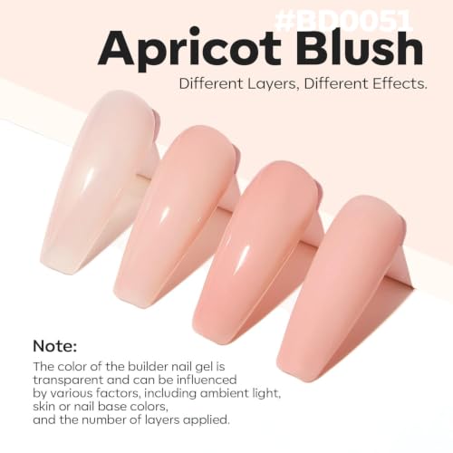 Modelones Builder Nail Gel - 8-in-One Sheer Apricot Blush Nail Extension
