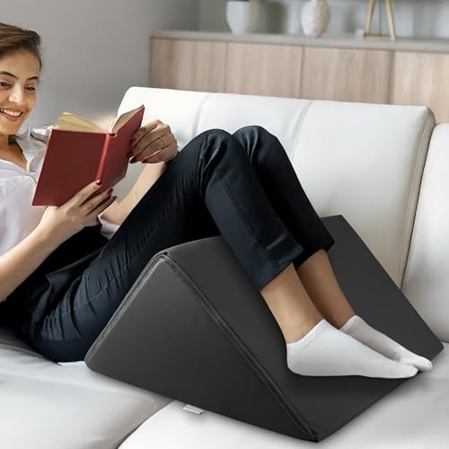 Saloniture Triangle Wedge Massage Table Bolster Pillow - Extra Large, Black