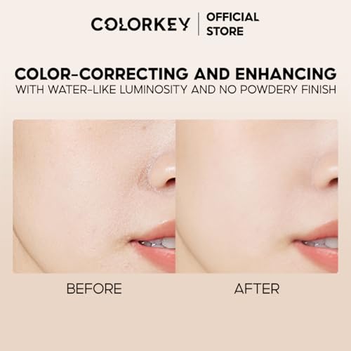 COLORKEY Sheer Brightening Primer, Lightweight, Buildable, Hydrating, Long-Lasting, Oil-Control, Radiant Finish, Suitable for Combination to Oily Skin (02 Green, Normal)