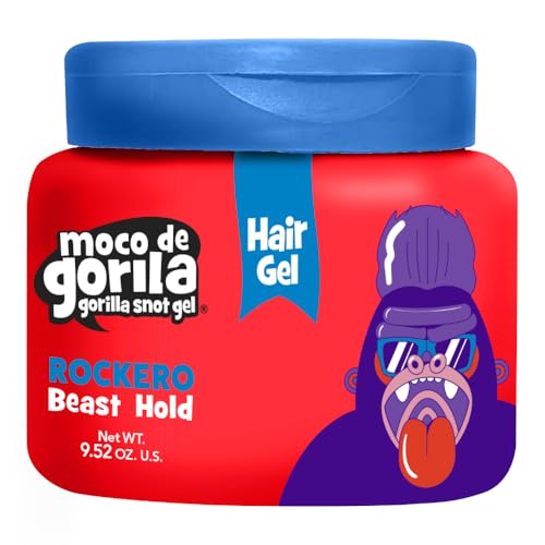 Moco de Gorila Rockero, Hair Styling Gel, Gives your Hairstyle a Long-Lasting Effect, Reactivate with Water, High Fixation, 3-Pack of 9.52 Oz Each, 3 Jars