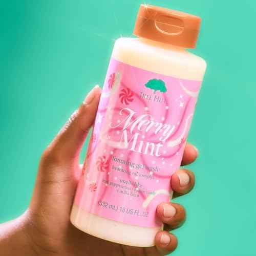Tree Hut Merry Mint Foaming Gel Wash, Moisturizing & Hydrating Body Wash with Shea Butter, Gently Cleanses for Soft, Fresh & Radiant Skin, Holiday Gift & Stocking Stuffer, 18 fl oz