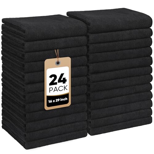 HOMEXCEL 24-Pack Microfiber Salon Towels 16x29 - Lint Free