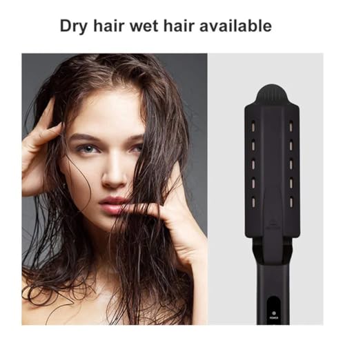 SWZEC Tourmaline Ceramic Hair Straightener - Wet & Dry Steam Flat Iron