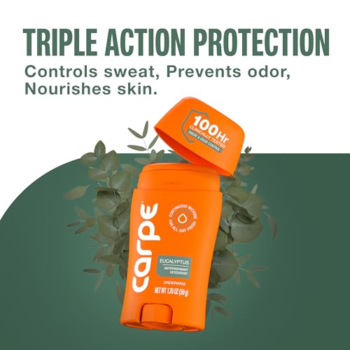 Carpe Antiperspirant Eucalyptus 1.76oz - 100HR Sweat & Odor Control for Women