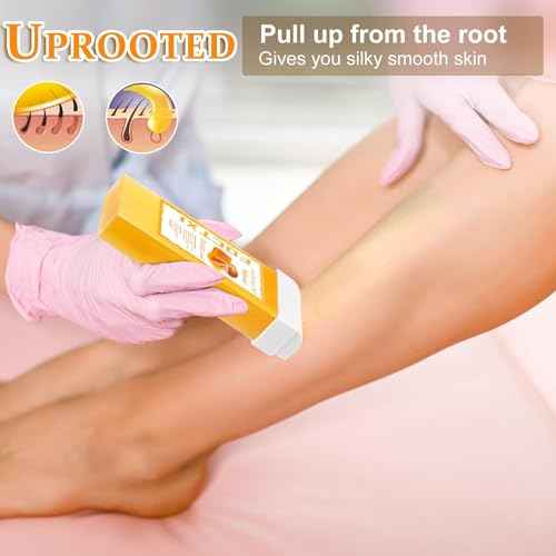 Wax Roller Kit £×ax Cartridge, Roll On Wax for Hair Removal, Roll on £×ax, 4 Honey Hair Removal £×ax Cartridge and 10 Pack Cleaning Oil Wipes for Women